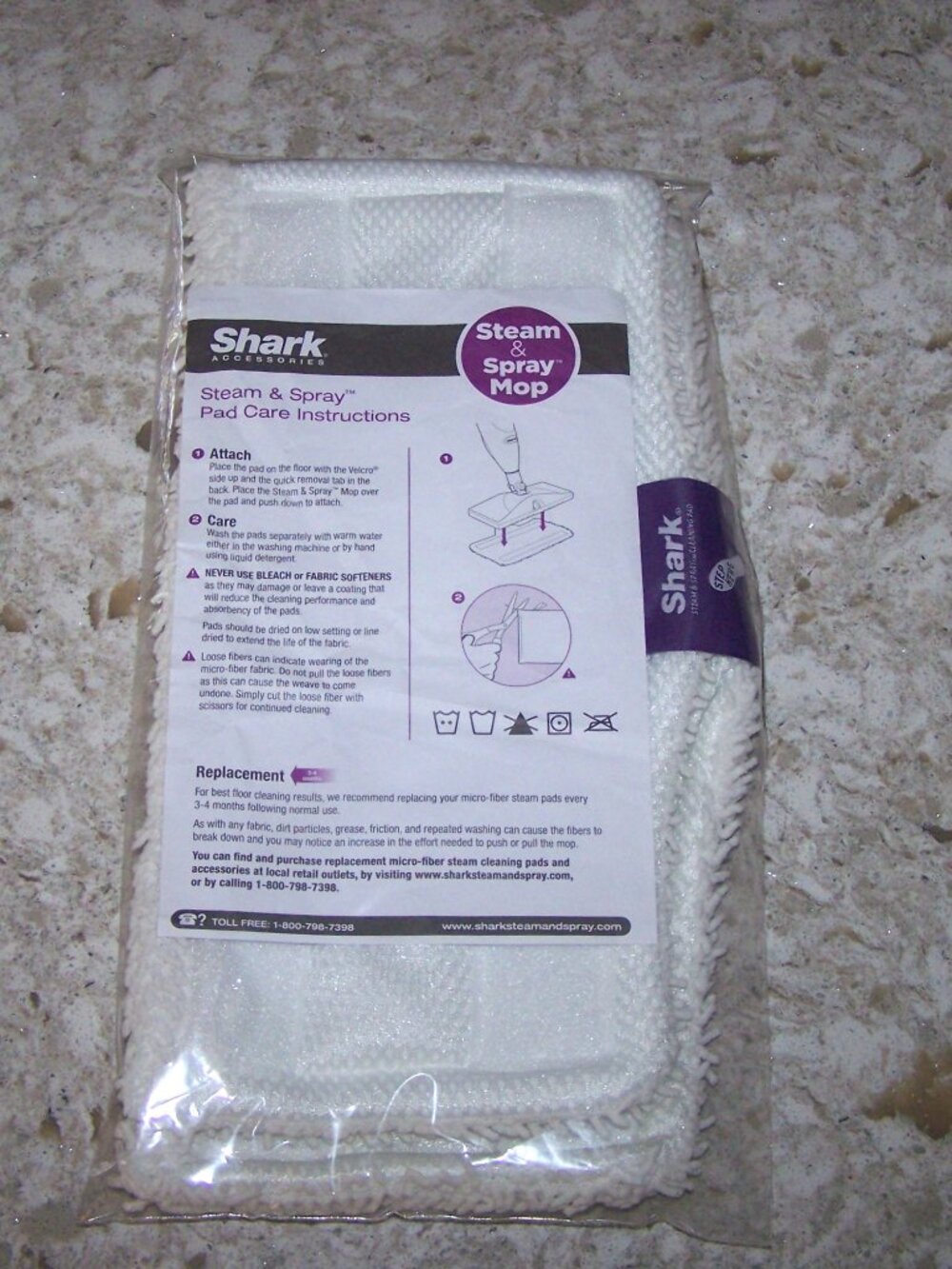 Shark Steam Mop Washable Cleaning Pads (2)